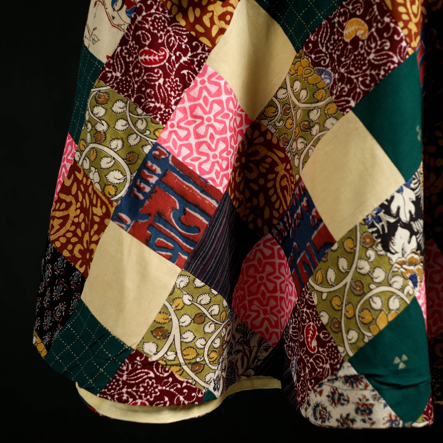 Tukdi Kaam Patchwork Cotton Wrap Around Skirt 02