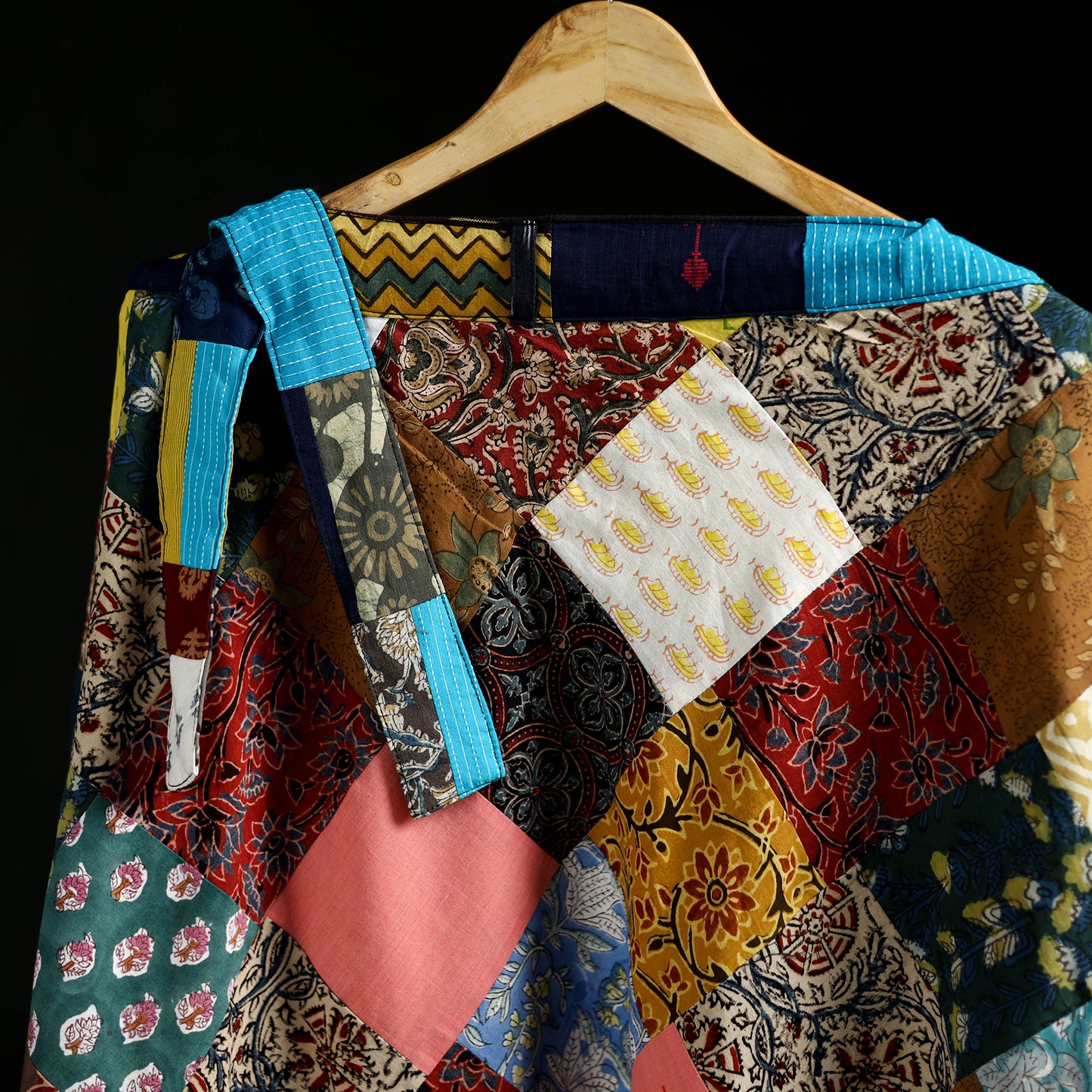 Tukdi Kaam Patchwork Cotton Wrap Around Skirt 03