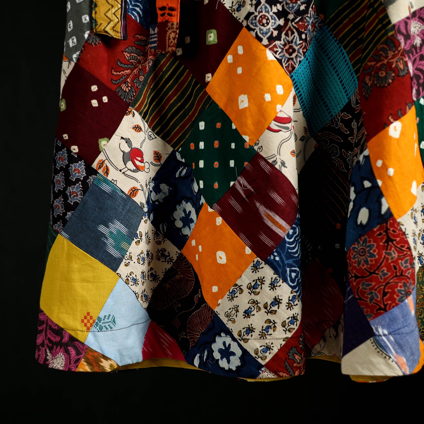 Tukdi Kaam Patchwork Cotton Wrap Around Skirt 04