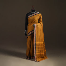 Yellow - Chettinad Woven Cotton Saree with Border 20