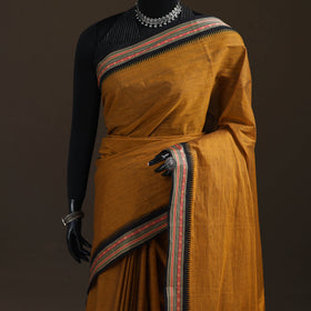 Yellow - Chettinad Woven Cotton Saree with Border 20