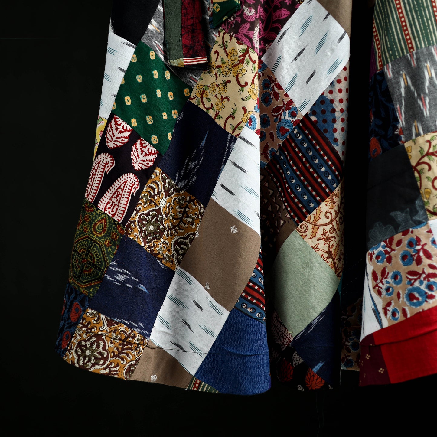 Tukdi Kaam Patchwork Cotton Wrap Around Skirt 07