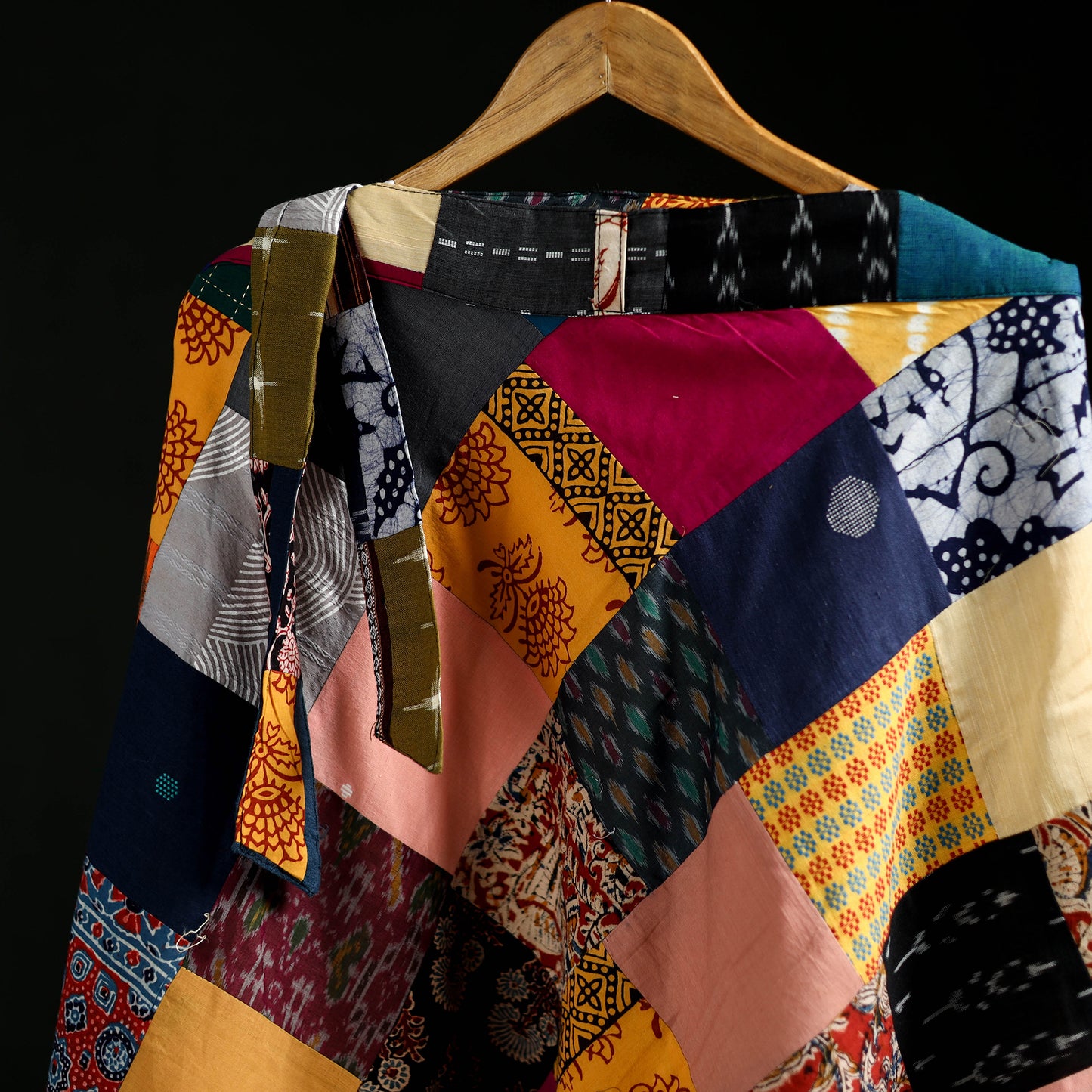 Tukdi Kaam Patchwork Cotton Wrap Around Skirt 08