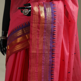 Pink - Kanchipuram Buti Cotton Saree with Border 58