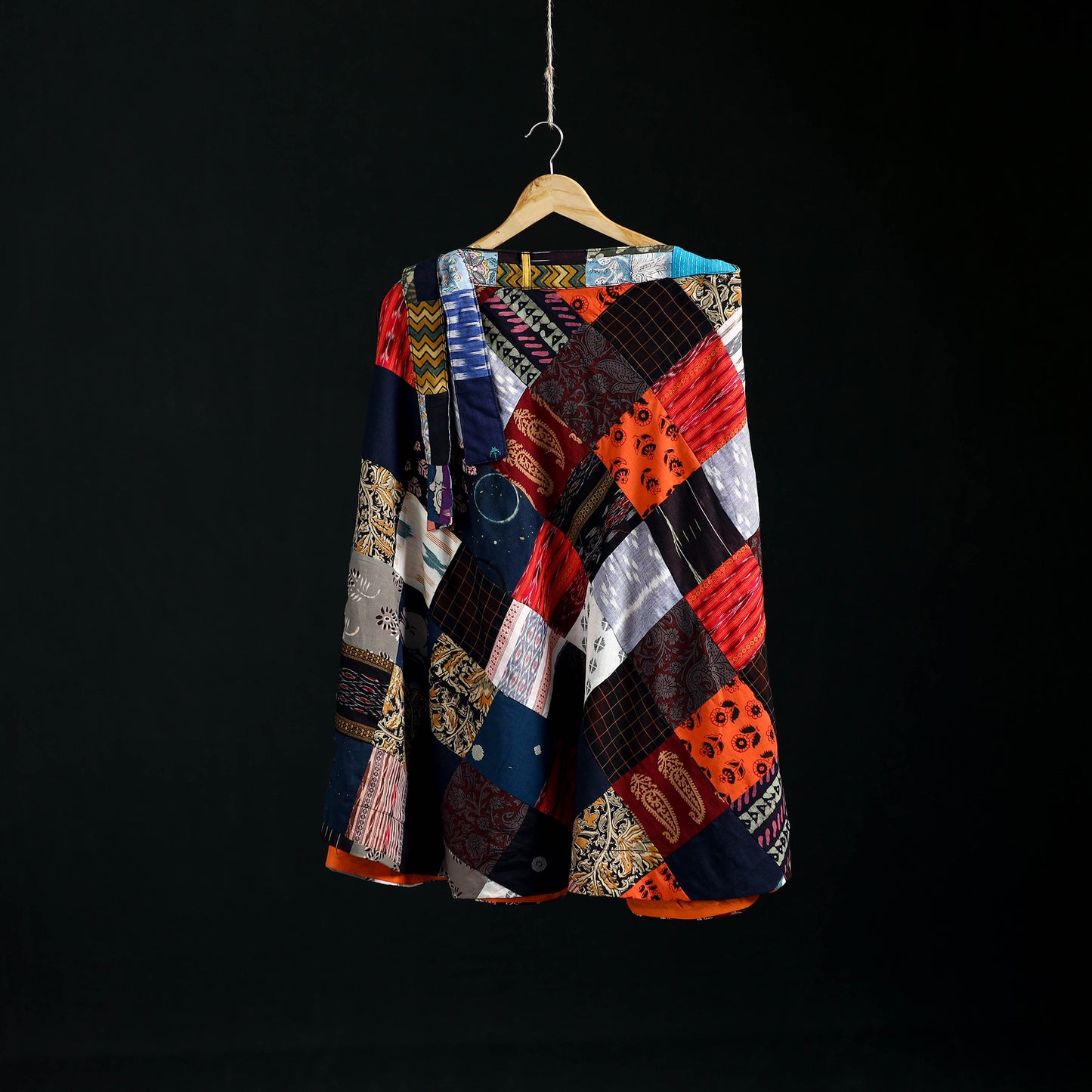 Tukdi Kaam Patchwork Cotton Wrap Around Skirt 09
