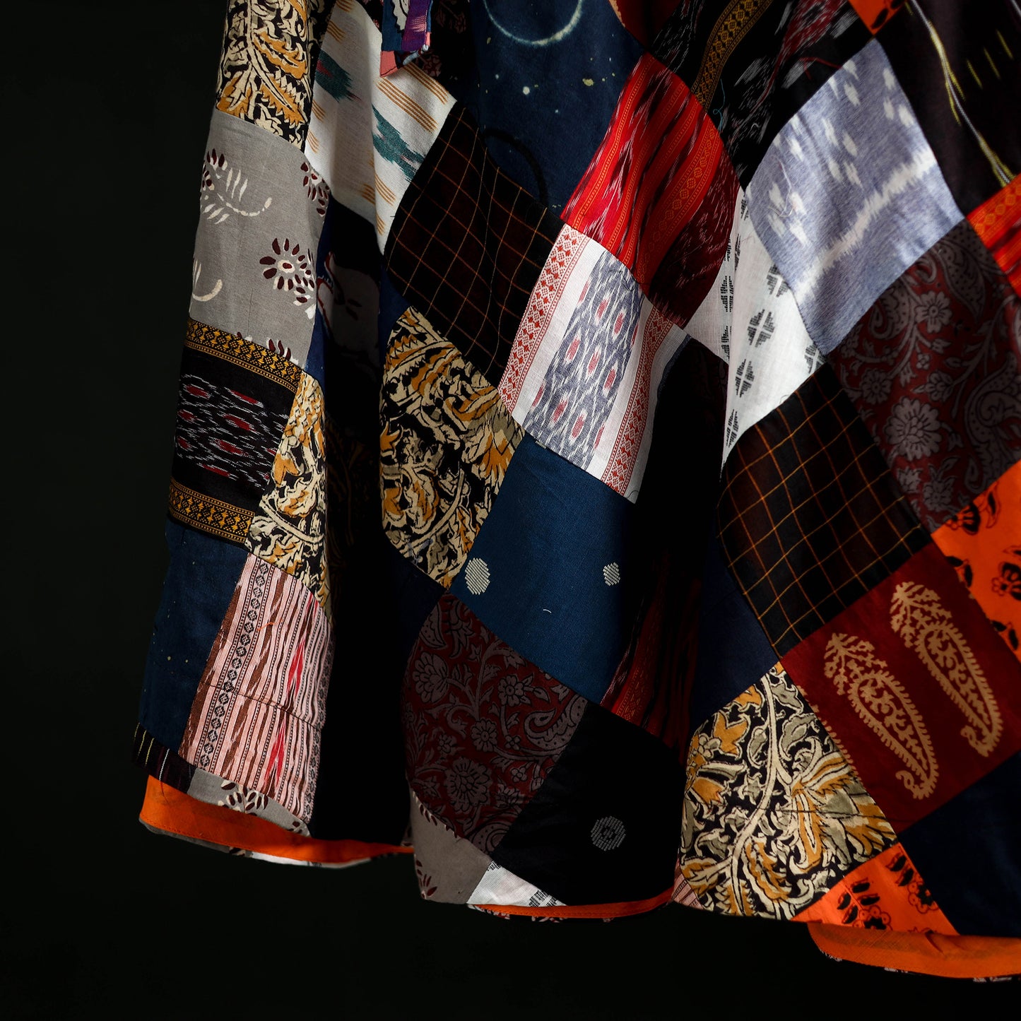 Tukdi Kaam Patchwork Cotton Wrap Around Skirt 09
