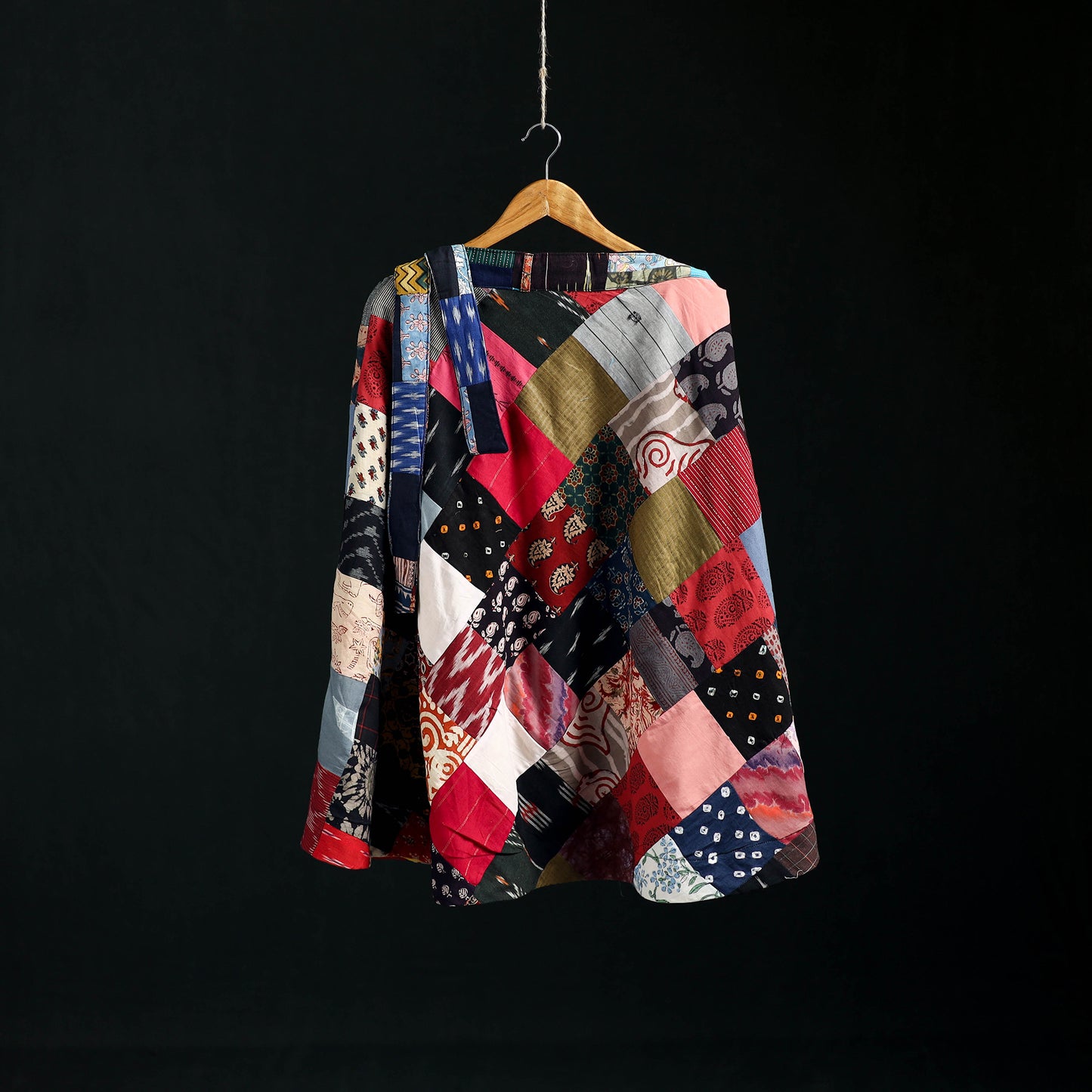 Tukdi Kaam Patchwork Cotton Wrap Around Skirt 10