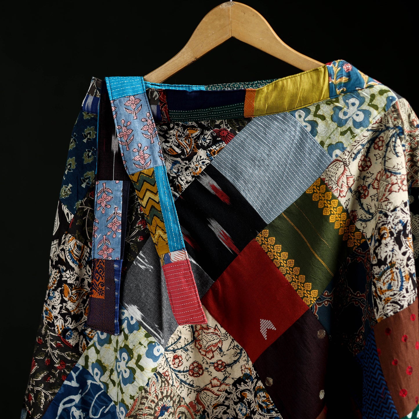 Tukdi Kaam Patchwork Cotton Wrap Around Skirt 11