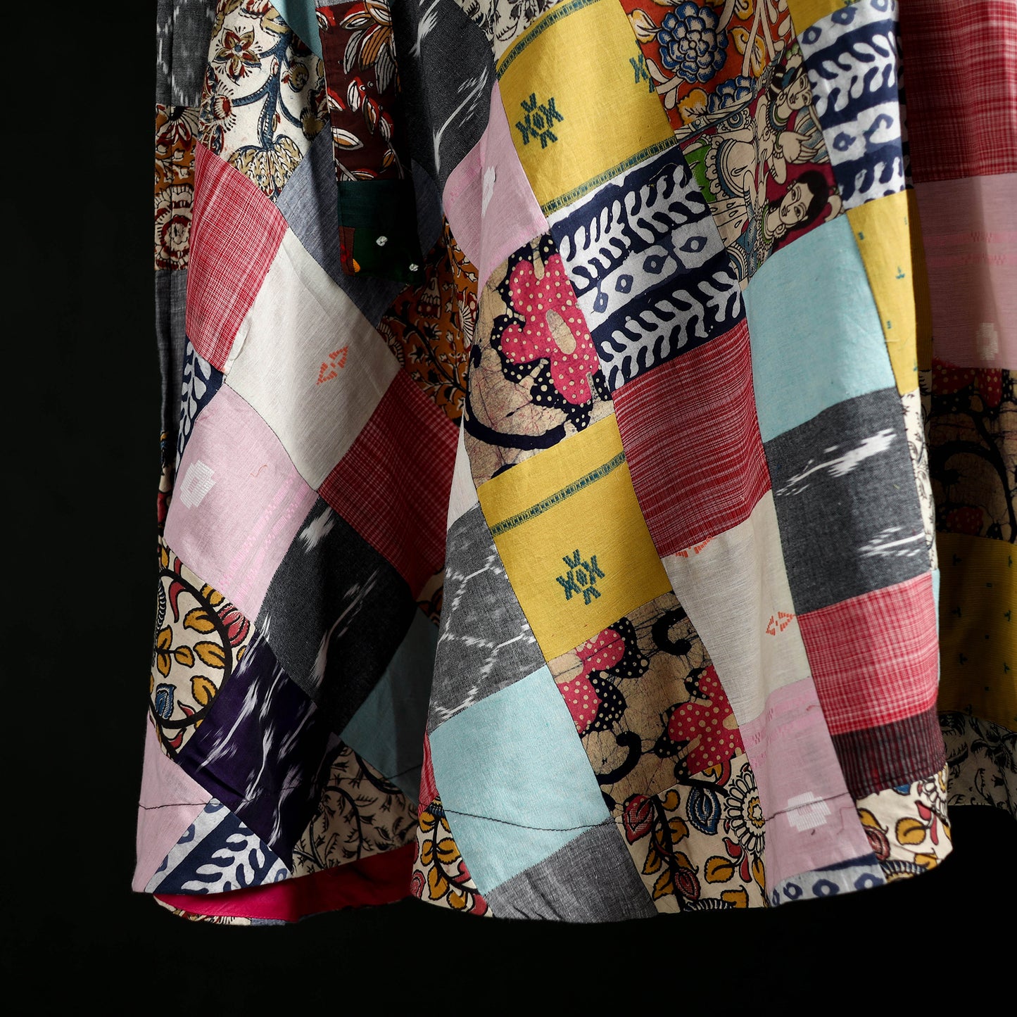 Tukdi Kaam Patchwork Cotton Wrap Around Skirt 12
