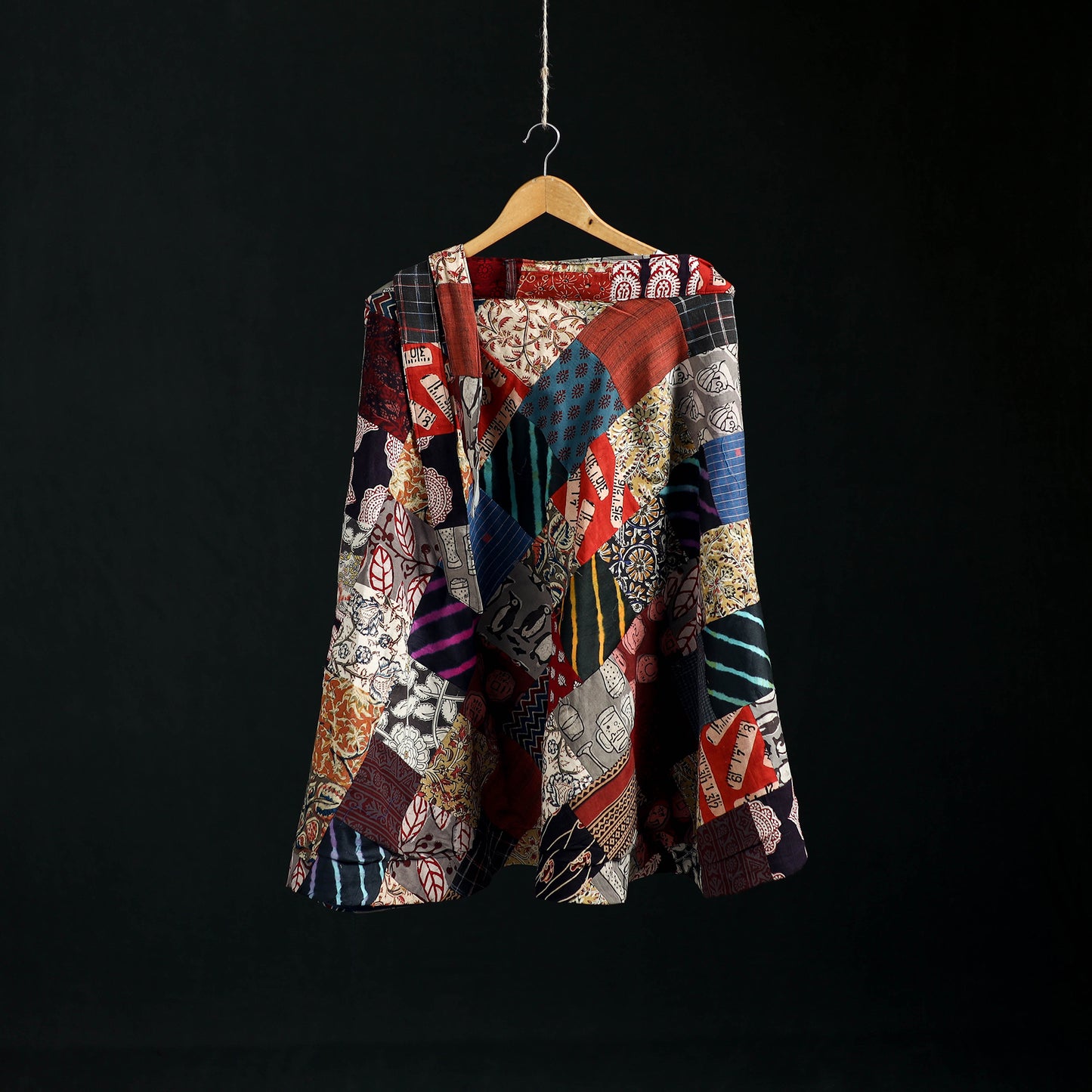 Tukdi Kaam Patchwork Cotton Wrap Around Skirt 13
