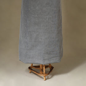 Grey 2pc Kandangi Chettinad Dress Material with Jewellery Set