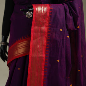 Purple - Kanchipuram Buti Cotton Saree with Border 61