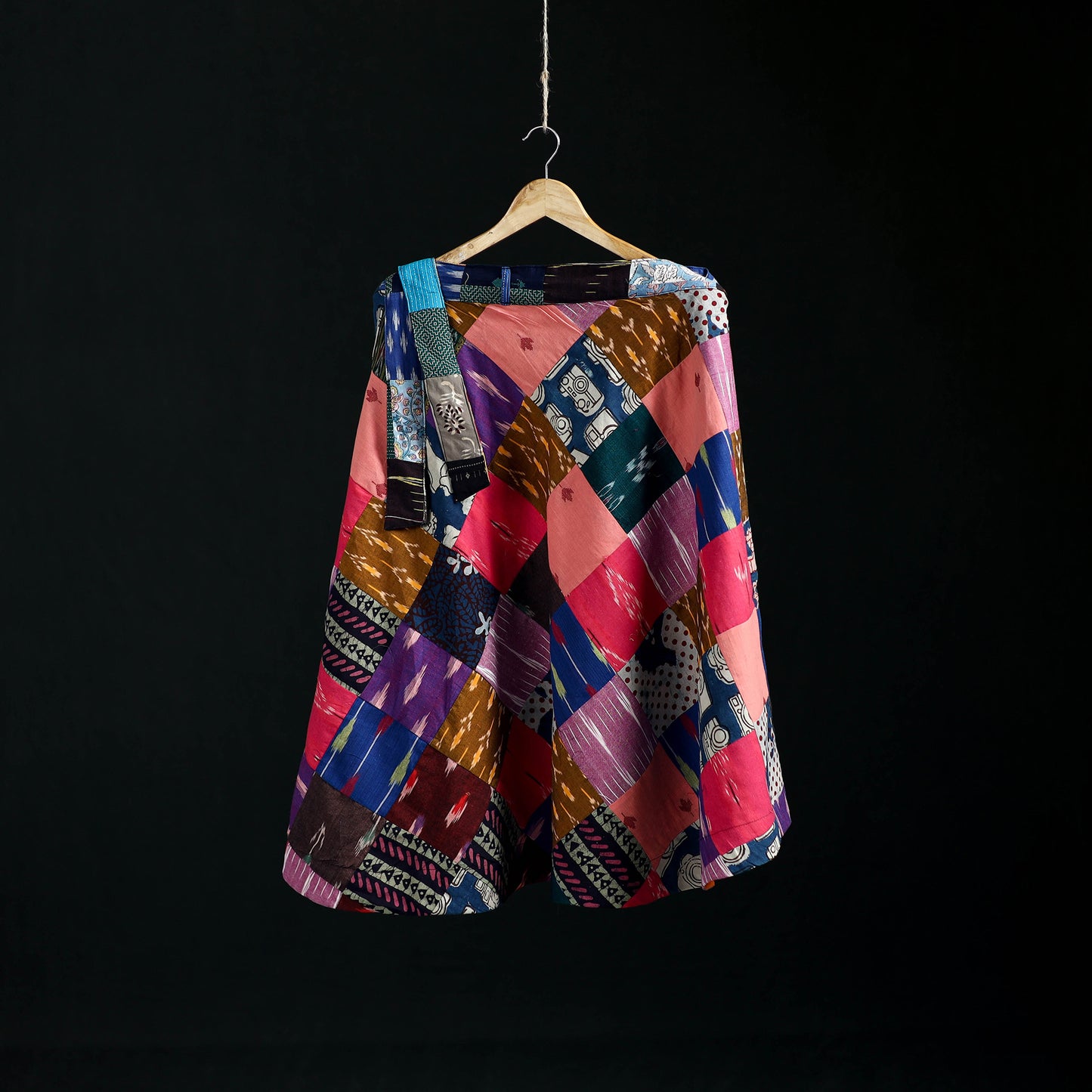 Tukdi Kaam Patchwork Cotton Wrap Around Skirt 14