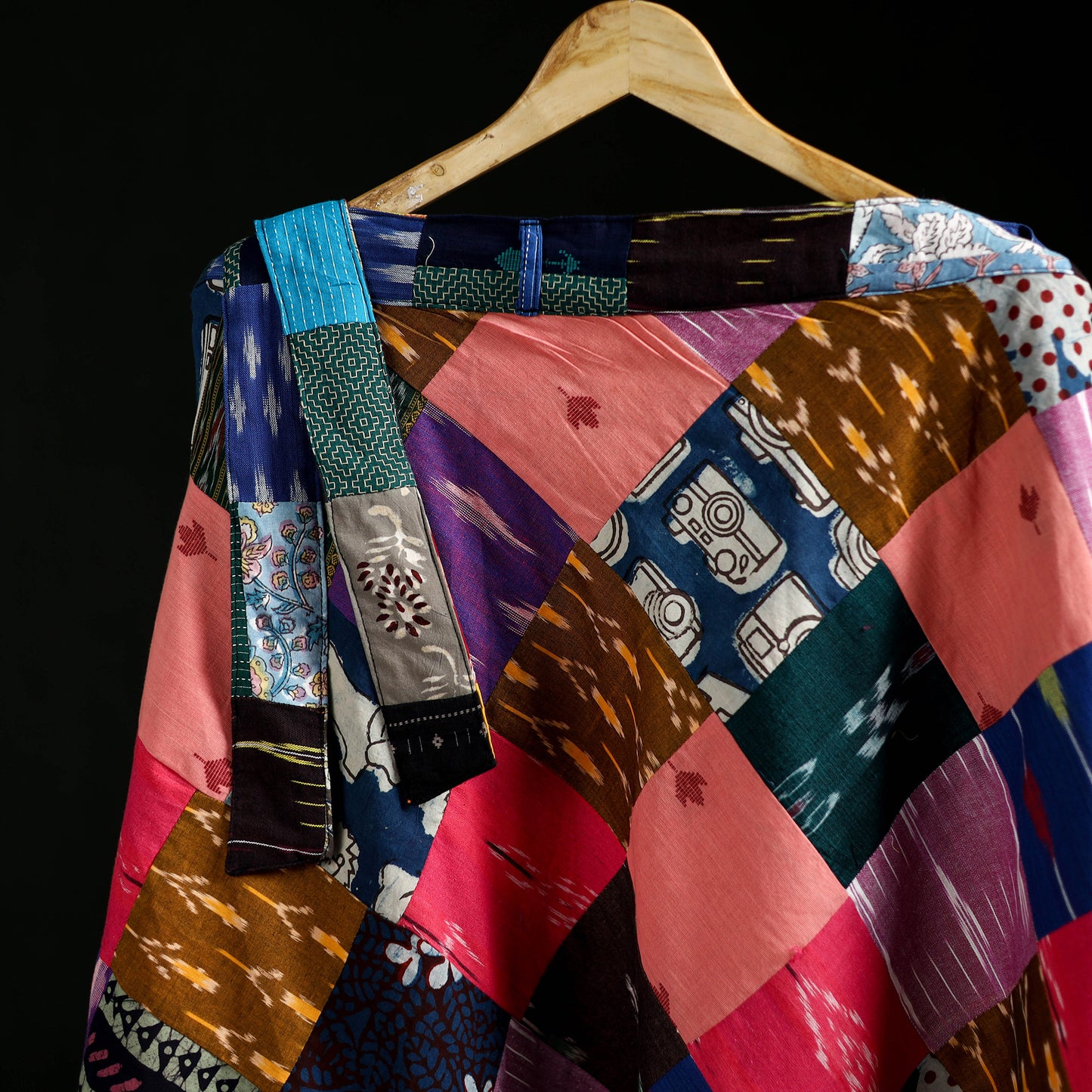 Tukdi Kaam Patchwork Cotton Wrap Around Skirt 14