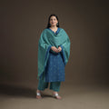 Jacquard Woven Cotton Straight Kurta with Palazzo & Dupatta Suit Set for Women 06