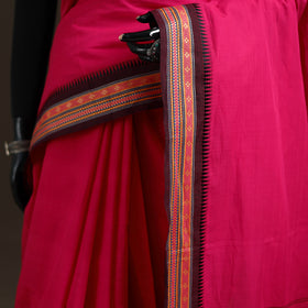 Pink - Chettinad Woven Cotton Saree with Border 24