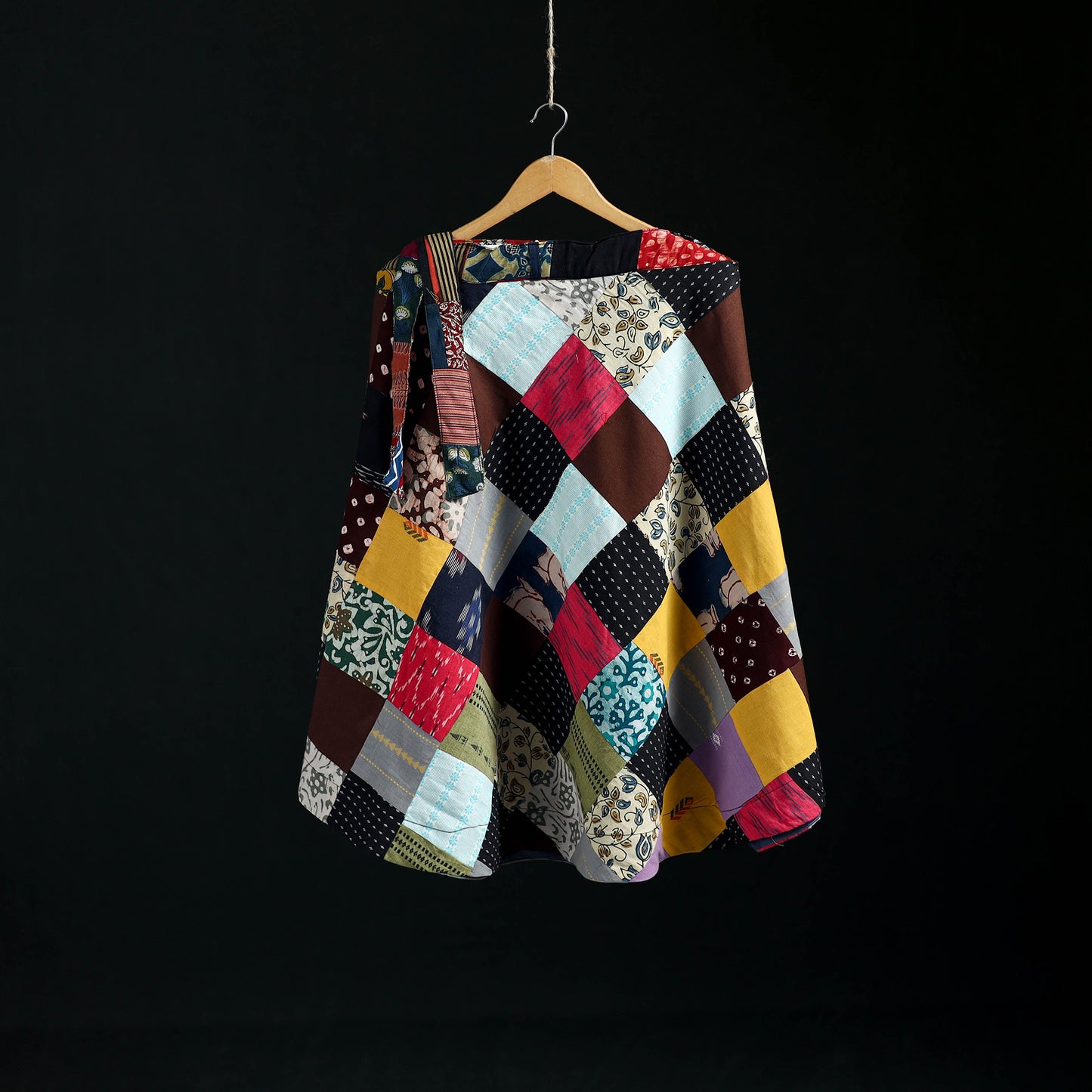 Tukdi Kaam Patchwork Cotton Wrap Around Skirt 15