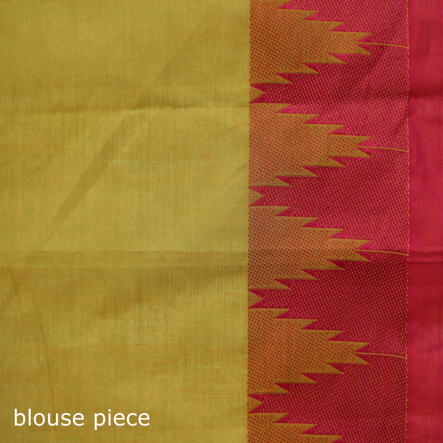 Yellow - Kanchipuram Buti Cotton Saree with Border 62