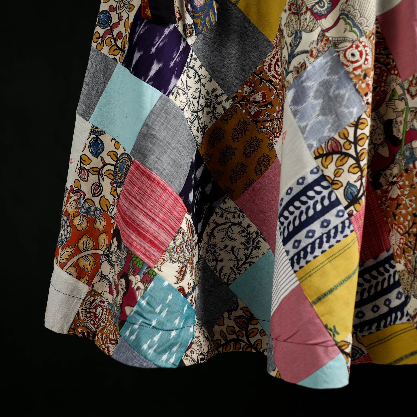 Tukdi Kaam Patchwork Cotton Wrap Around Skirt 16