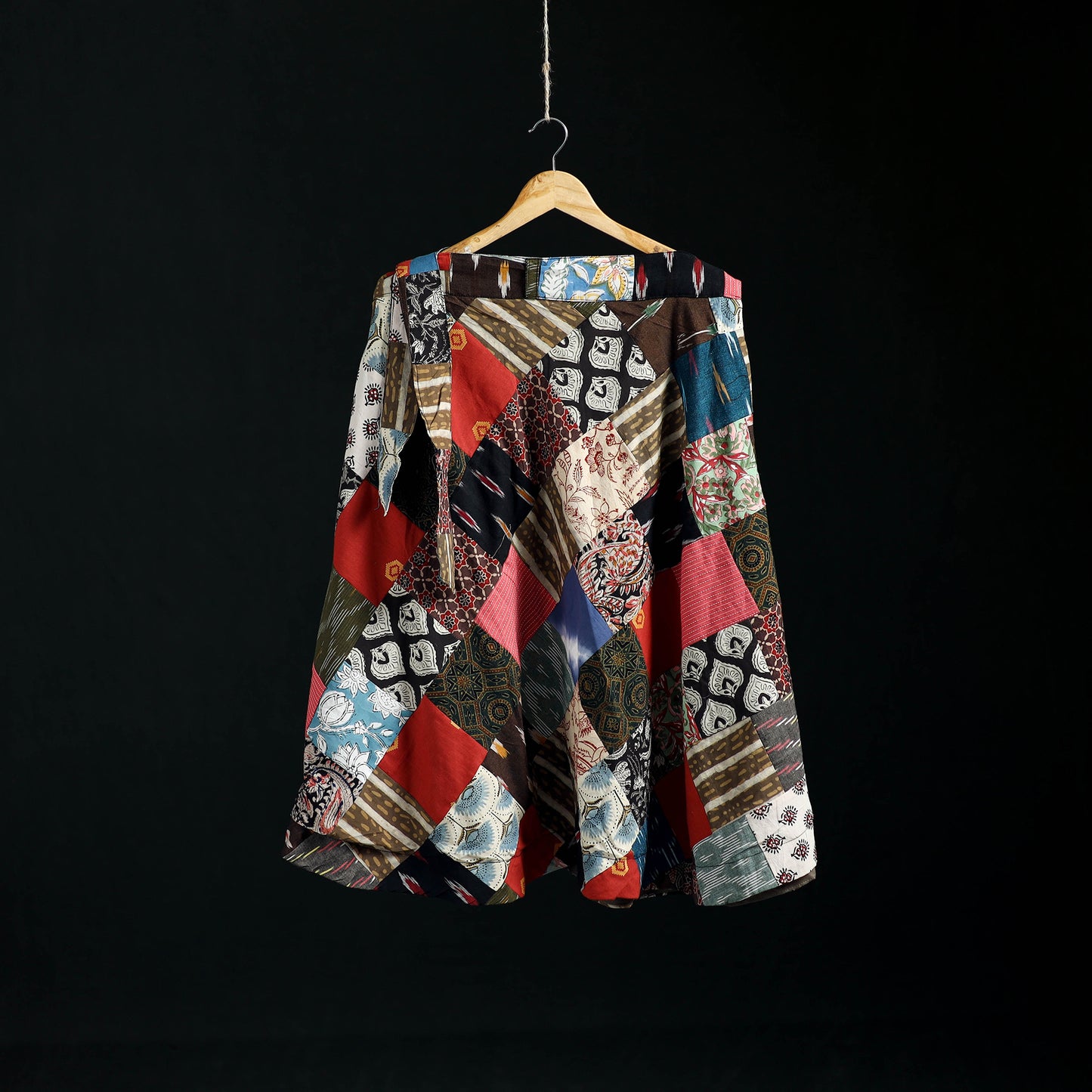 Tukdi Kaam Patchwork Cotton Wrap Around Skirt 18