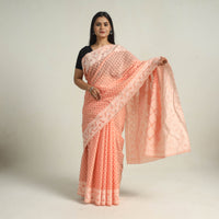 Peach -Banarasi Silk Cotton Cutwork Buti Saree 56