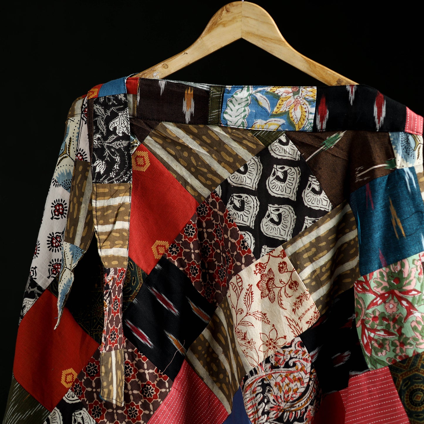 Tukdi Kaam Patchwork Cotton Wrap Around Skirt 18