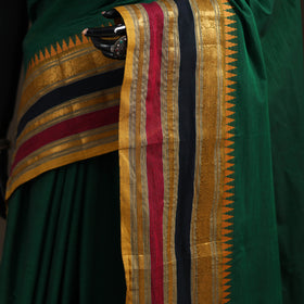 Green - Chettinad Woven Cotton Saree with Border 27