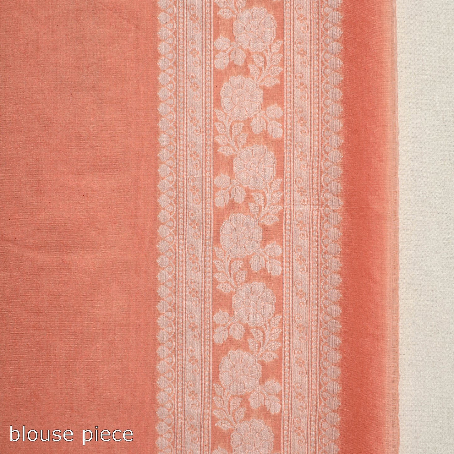 Peach -Banarasi Silk Cotton Cutwork Buti Saree 56