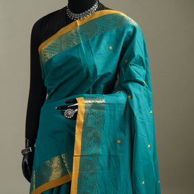 Green - Kanchipuram Buti Cotton Saree with Border 25
