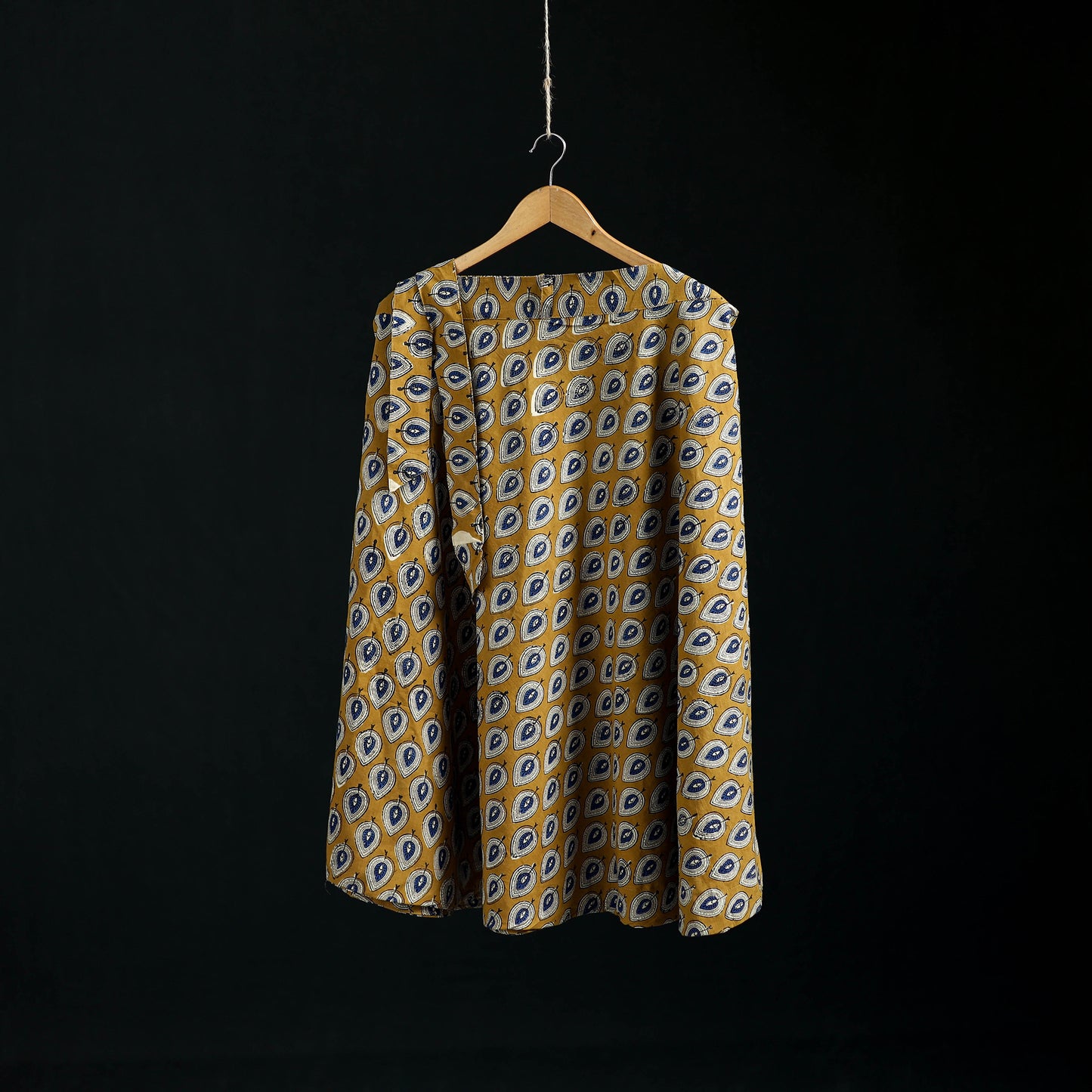 Bagru Hand Block Print Natural Dyed Cotton Wrap Around Skirt 22