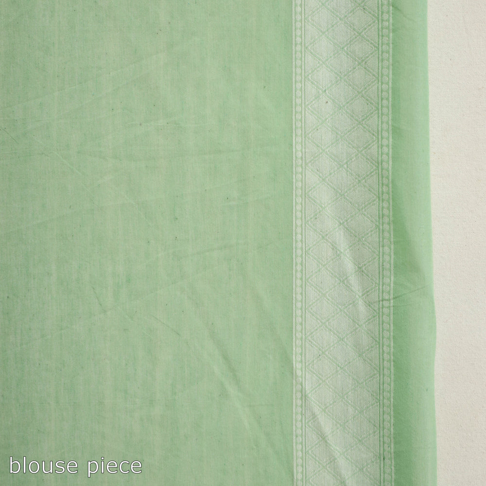 Green - Banarasi Silk Cotton Cutwork Buti Saree 55