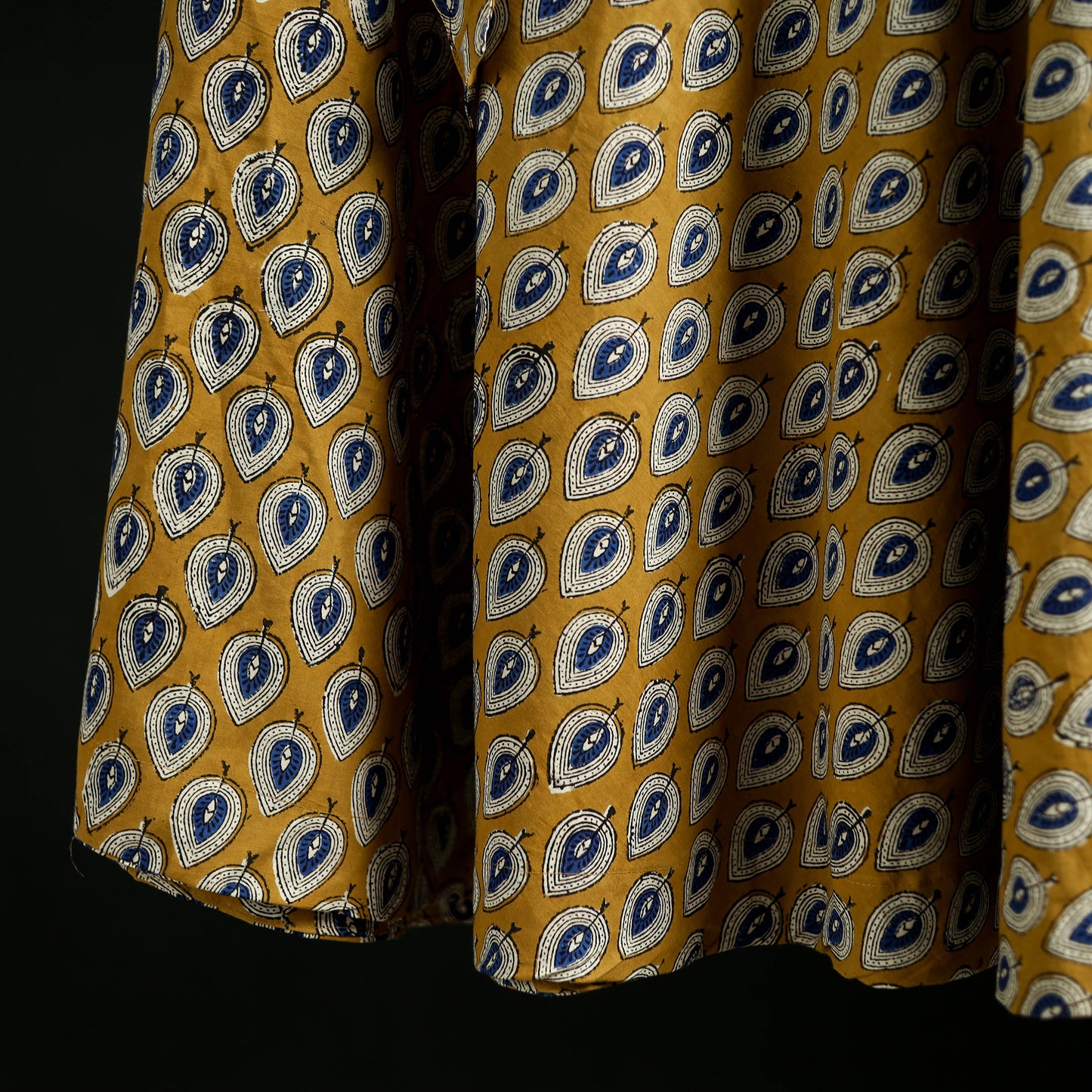 Bagru Hand Block Print Natural Dyed Cotton Wrap Around Skirt 22