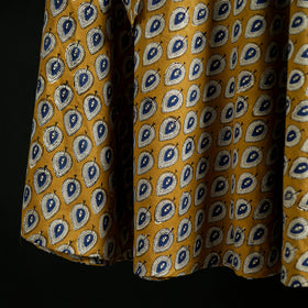 Bagru Hand Block Print Natural Dyed Cotton Wrap Around Skirt 22