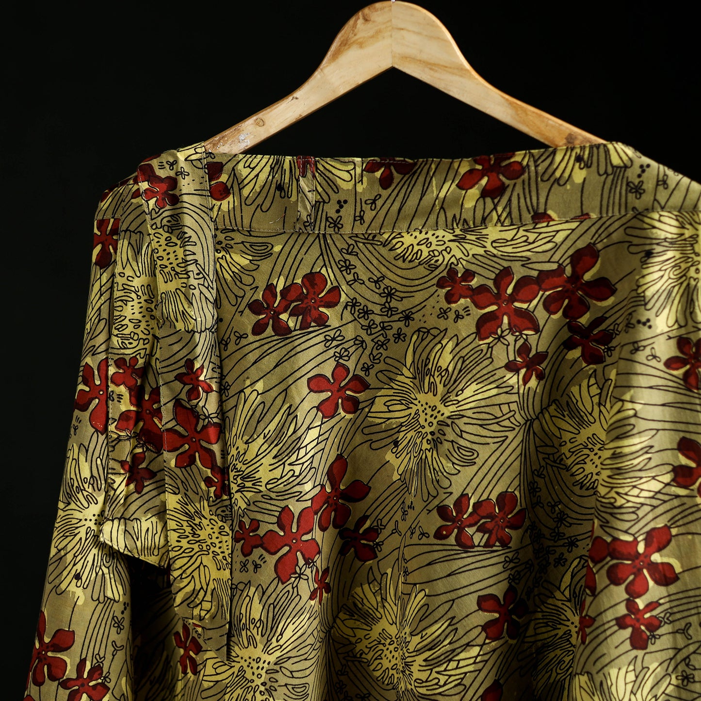 Bagru Hand Block Print Natural Dyed Cotton Wrap Around Skirt 23