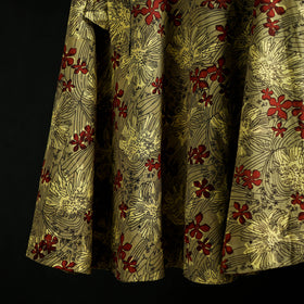 Bagru Hand Block Print Natural Dyed Cotton Wrap Around Skirt 23
