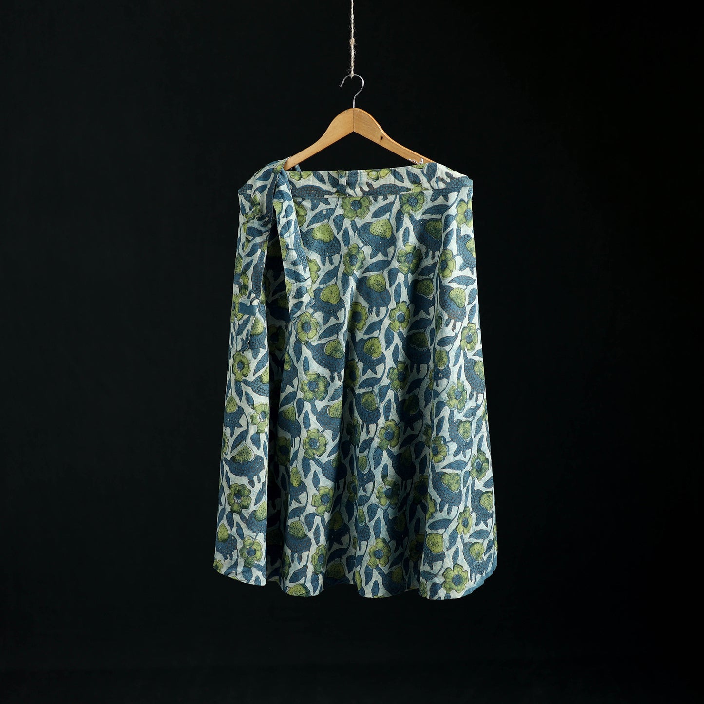 Bagru Hand Block Print Natural Dyed Cotton Wrap Around Skirt 24