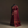Maroon - Chettinad Woven Cotton Saree with Border 32