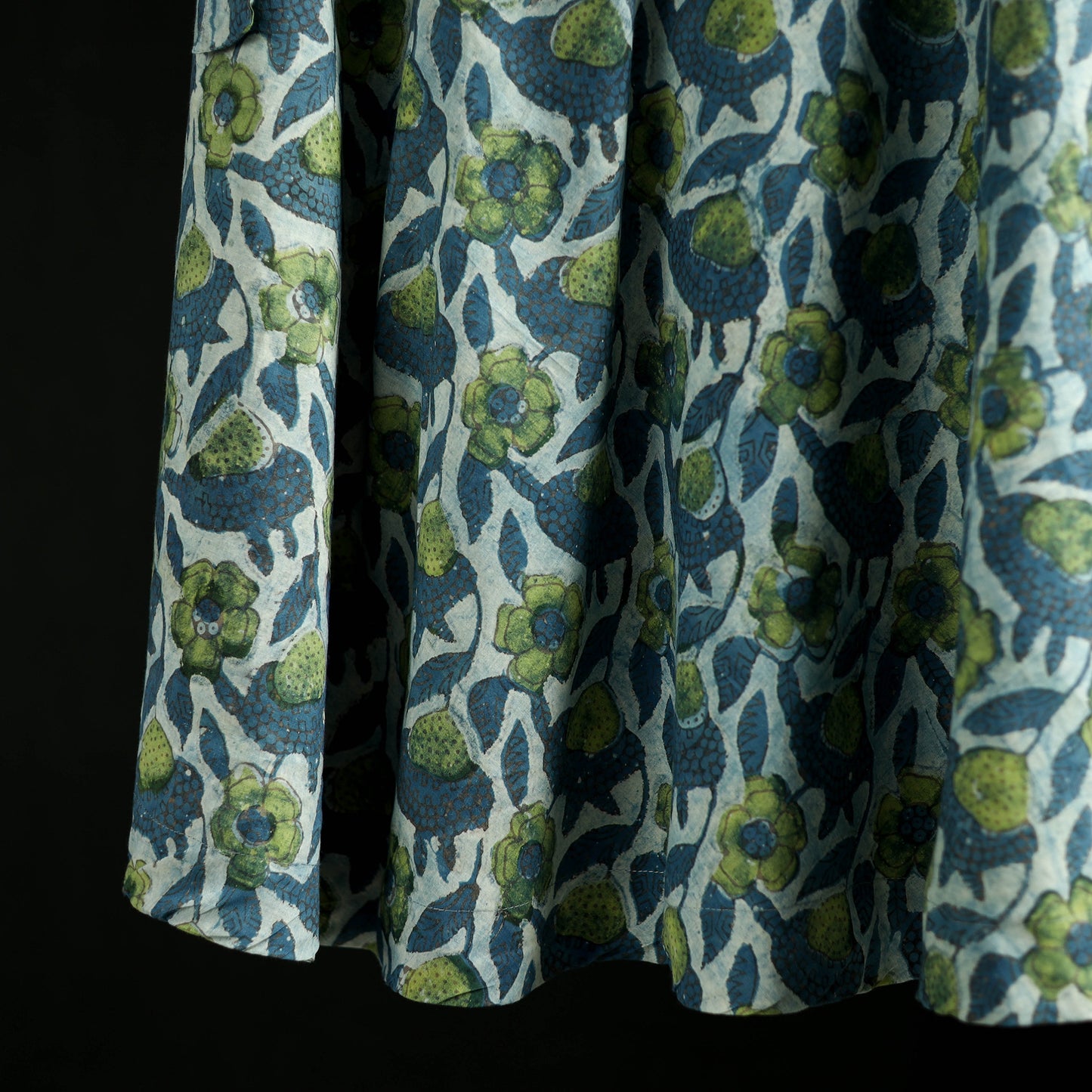 Bagru Hand Block Print Natural Dyed Cotton Wrap Around Skirt 24