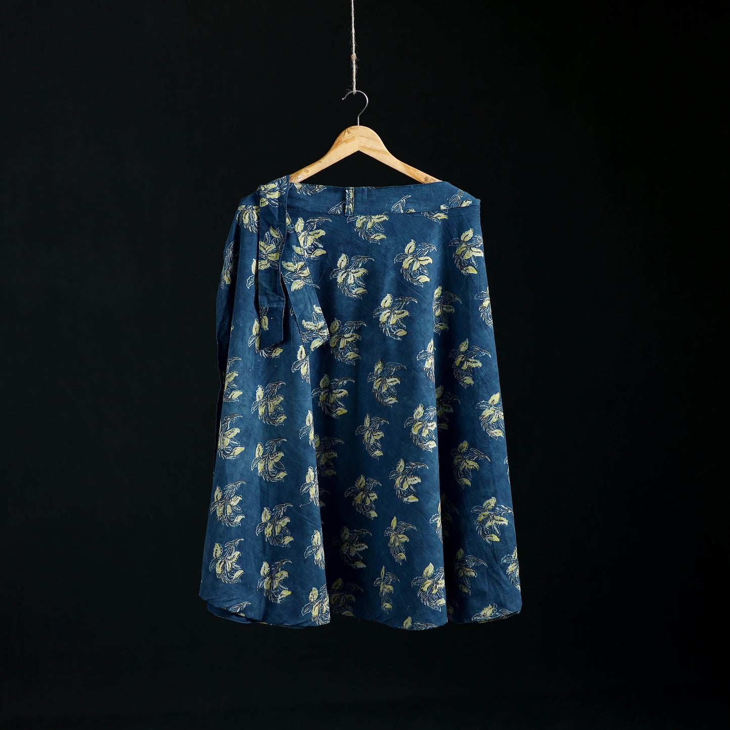 Bagru Hand Block Print Natural Dyed Cotton Wrap Around Skirt 25
