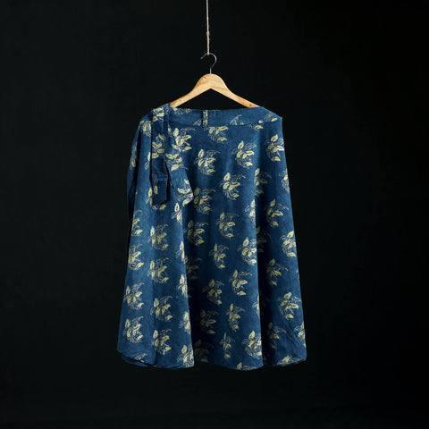Bagru Hand Block Print Natural Dyed Cotton Wrap Around Skirt 25