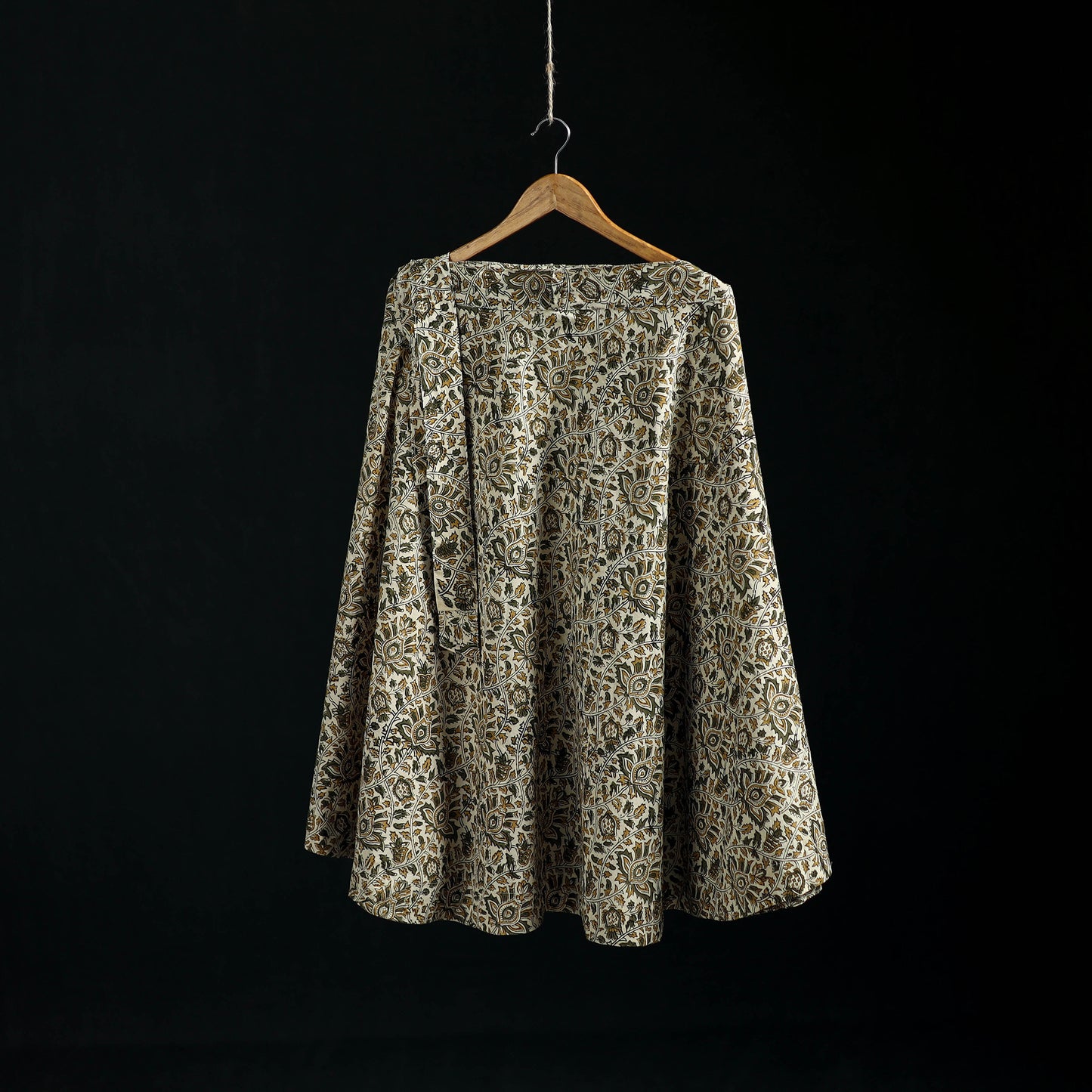 Bagru Hand Block Print Natural Dyed Cotton Wrap Around Skirt 27