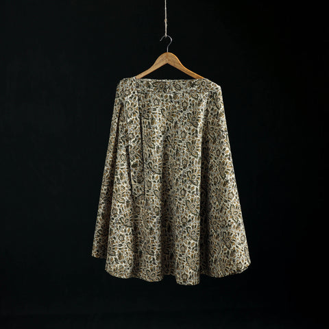 Bagru Hand Block Print Natural Dyed Cotton Wrap Around Skirt 27