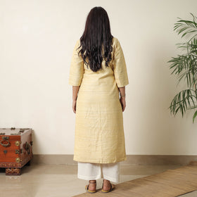 Bhagalpuri Handwoven Desi Tussar Silk Straight Kurta for Women