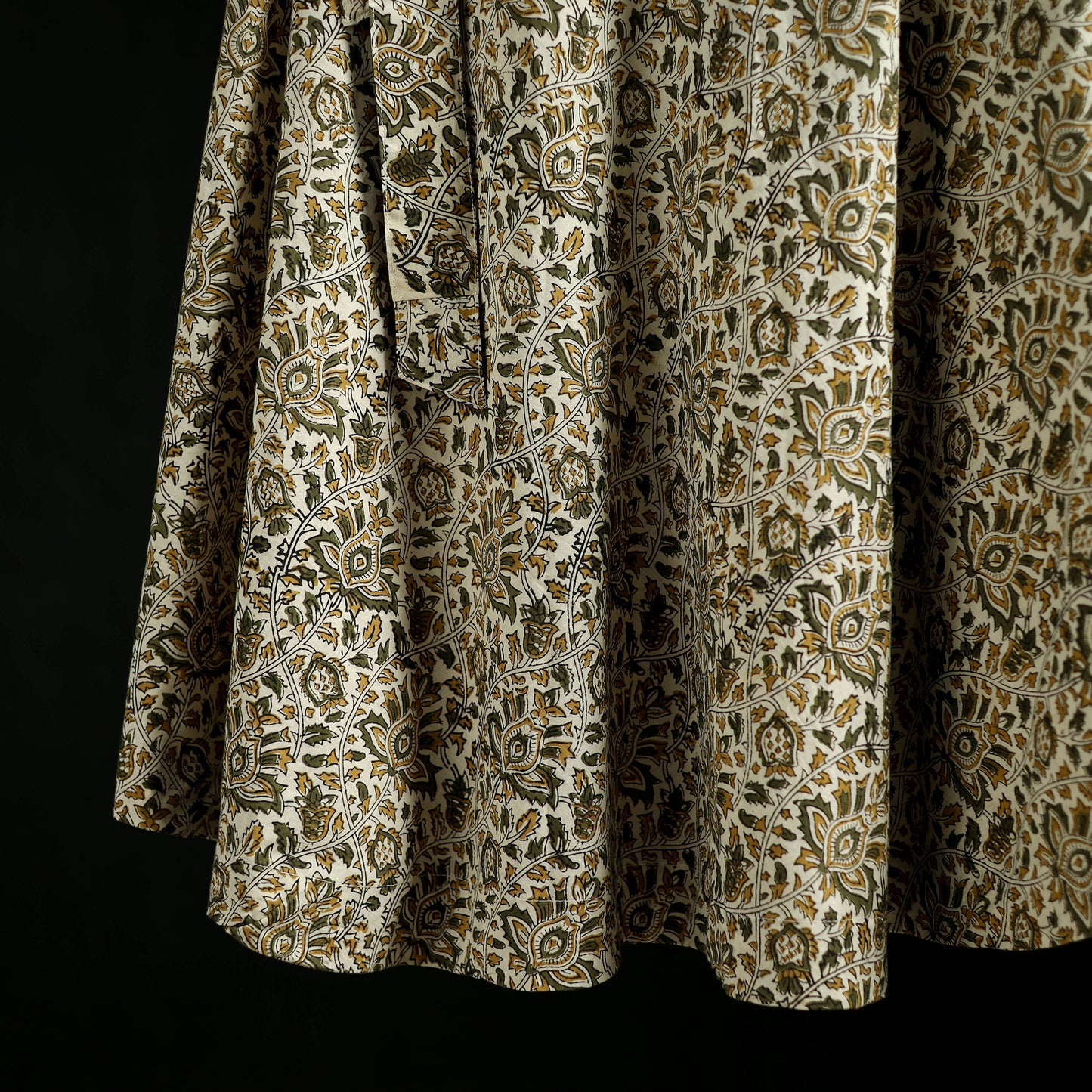 Bagru Hand Block Print Natural Dyed Cotton Wrap Around Skirt 27