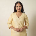 Bhagalpuri Handwoven Desi Tussar Silk Straight Kurta for Women