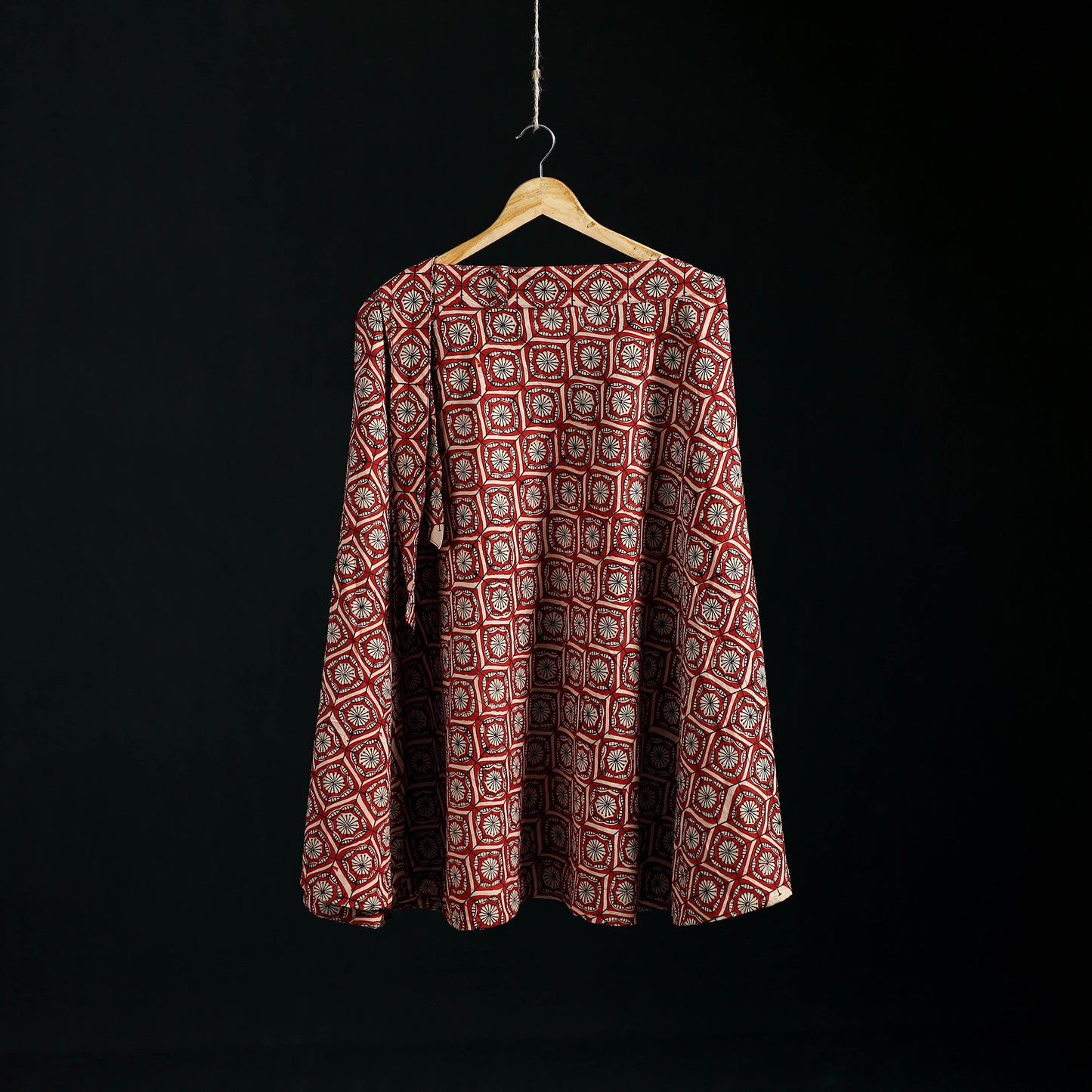 Bagru Hand Block Print Natural Dyed Cotton Wrap Around Skirt 28