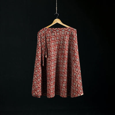 Bagru Hand Block Print Natural Dyed Cotton Wrap Around Skirt 28