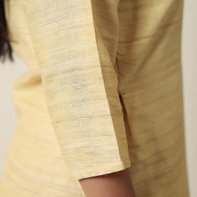 Bhagalpuri Handwoven Desi Tussar Silk Straight Kurta for Women