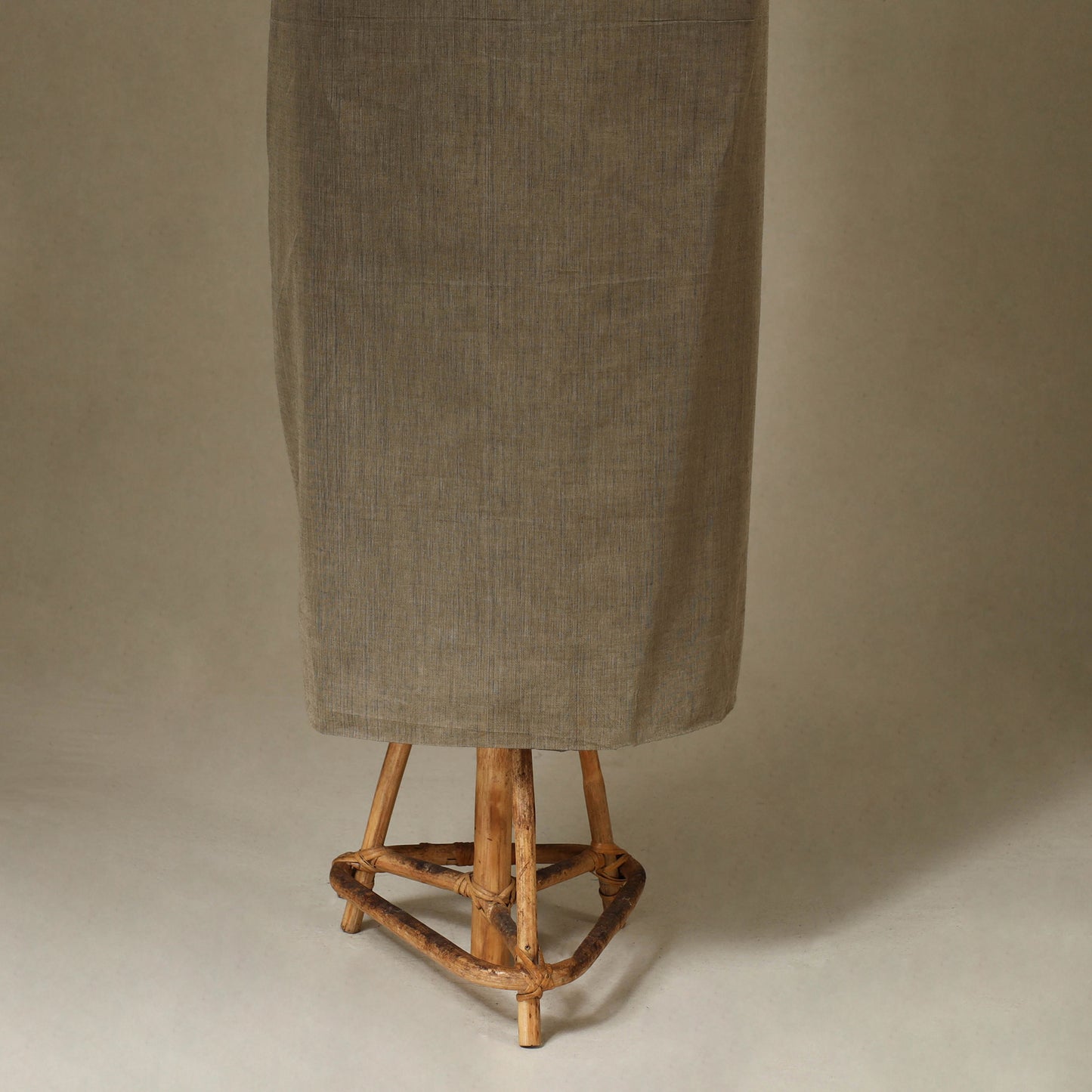 Brown 2pc Kandangi Chettinad Dress Material with Jewellery Set