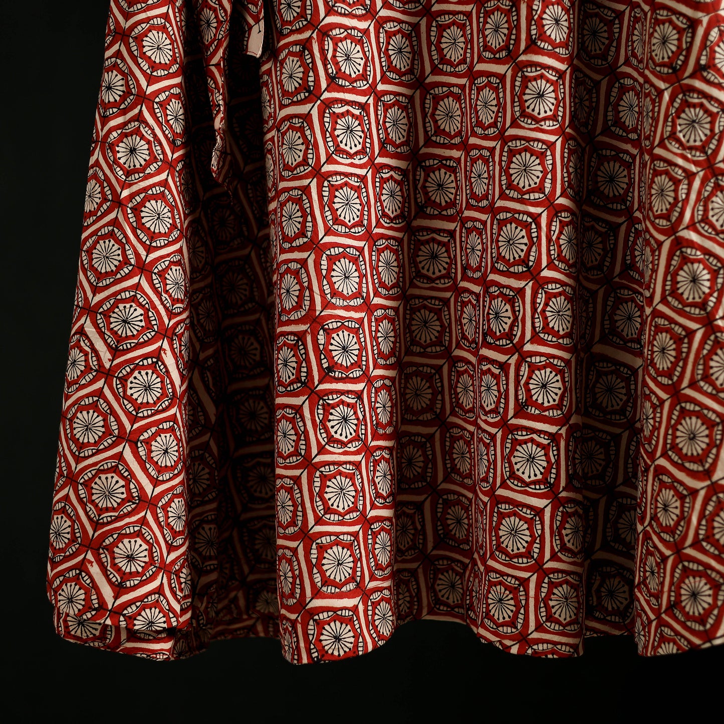 Bagru Hand Block Print Natural Dyed Cotton Wrap Around Skirt 28